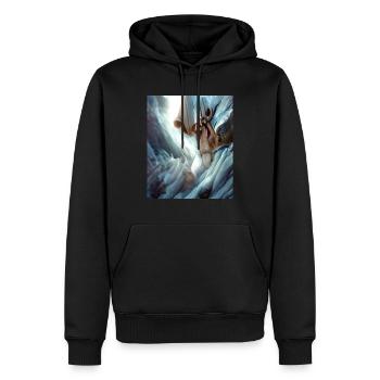 great ART on great PEOPLE - Männer Premium Bio Hoodie - Schwarz - Vorne - Nico (187cm)