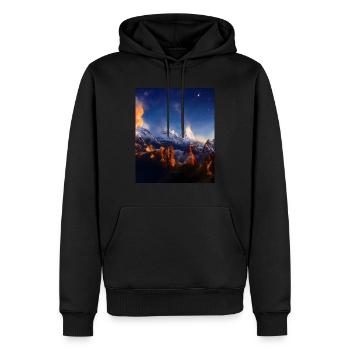 great ART on great PEOPLE - Männer Premium Bio Hoodie - Schwarz - Vorne - Nico (187cm)