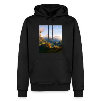 great ART on great PEOPLE - Männer Premium Bio Hoodie - Schwarz - Vorne - Nico (187cm)