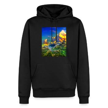 great ART on great PEOPLE - Männer Premium Bio Hoodie - Schwarz - Vorne - Nico (187cm)