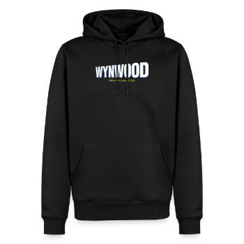 Wynwood Where Art Comes To Life - Men’s Premium Organic Hoodie - black - Front - Nico (187cm)