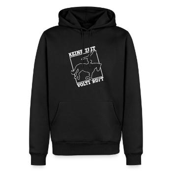 Pas le temps Volti Ruft - sport équestre de voltige - Sweat à capuche Premium bio Homme - noir - Devant - Nico (187cm)