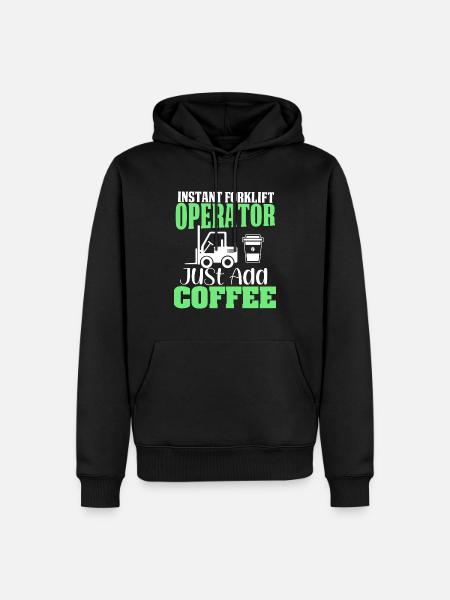 Gabelstapler Fahrer Bediener lustiges Design - Männer Premium Bio Hoodie - Schwarz