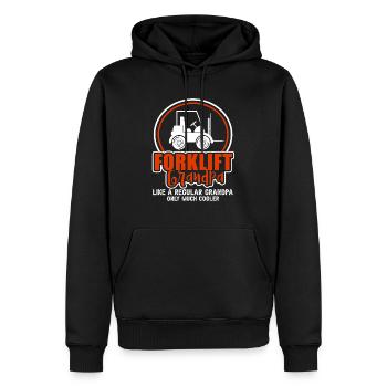 Forklift driver operator funny design - Men’s Premium Organic Hoodie - black - Front - Nico (187cm)