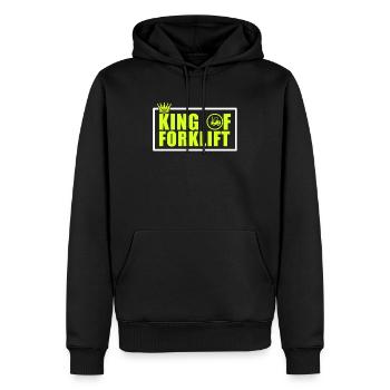 Gabelstapler Fahrer Bediener lustiges Design - Männer Premium Bio Hoodie - Schwarz - Vorne - Nico (187cm)