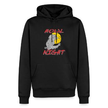 Retro Howl Of A Night Epic Wolf Werewolf Design - Sweat à capuche Premium bio Homme - noir - Devant - Nico (187cm)
