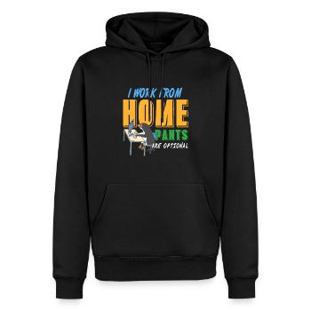 I Work From Home Pants Are Optional Funny - Männer Premium Bio Hoodie - Schwarz - Vorne - Nico (187cm)
