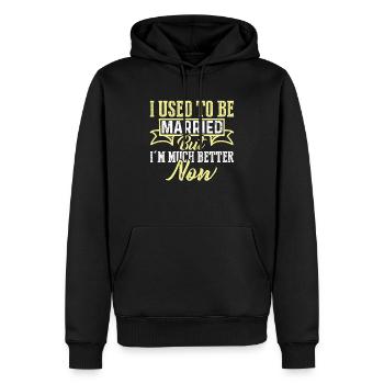Witziges Scheidungsgeschenk Sarkastische Scheidung - Männer Premium Bio Hoodie - Schwarz - Vorne - Nico (187cm)
