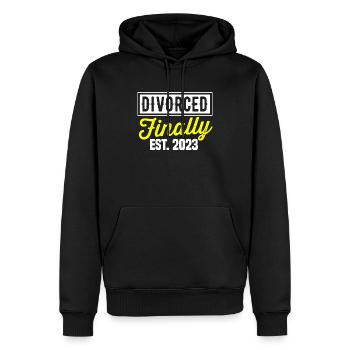 Drôle de cadeau de divorce Divorce sarcastique - Sweat à capuche Premium bio Homme - noir - Devant - Nico (187cm)