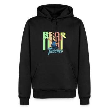 Retro PARKOUR Teacher Awesome Teacher Designs - Männer Premium Bio Hoodie - Schwarz - Vorne - Nico (187cm)