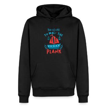 Trop mignon pour marcher La Pirate Fille Plank - Sweat à capuche Premium bio Homme - noir - Devant - Nico (187cm)