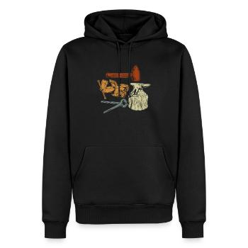 Schmied Schmiede Amboss Metallbauer Metall - Männer Premium Bio Hoodie - Schwarz - Vorne - Nico (187cm)