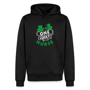 One Lucky Nurse Awesome Retro T-Shirt Present Gift - Männer Premium Bio Hoodie - Schwarz - Vorne - Nico (187cm)