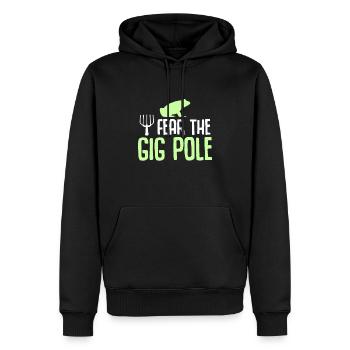 Peur Les grenouilles de la perche attrapent les chasseurs de grenouilles - Sweat à capuche Premium bio Homme - noir - Devant - Nico (187cm)