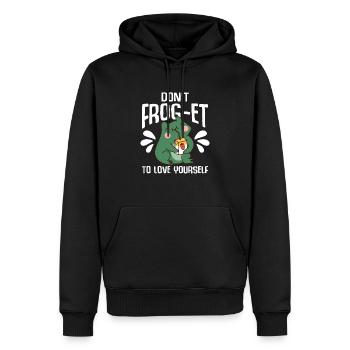 Ne vous aimez pas Frog-Et pour vous aimer Frog Hunter - Sweat à capuche Premium bio Homme - noir - Devant - Nico (187cm)