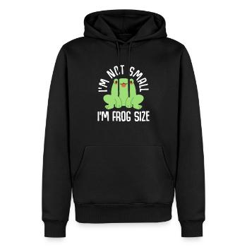I'm not small I'm frog size - Men’s Premium Organic Hoodie - black - Front - Nico (187cm)