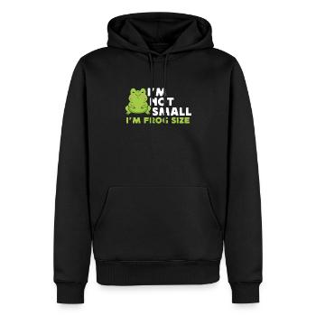 I'm not small I'm frog size - Men’s Premium Organic Hoodie - black - Front - Nico (187cm)