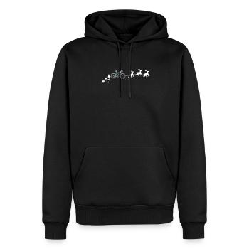 Speedbike Santa Christmas Sleigh - Drôle - Sweat à capuche Premium bio Homme - noir - Devant - Nico (187cm)