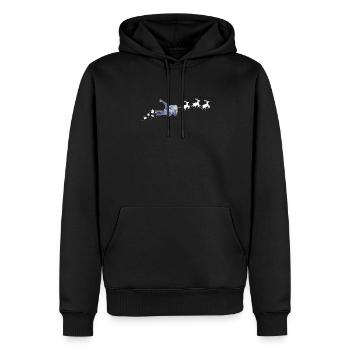 Kran Weihnachtsmann Weihnachtsschlitten - Funny - Männer Premium Bio Hoodie - Schwarz - Vorne - Nico (187cm)
