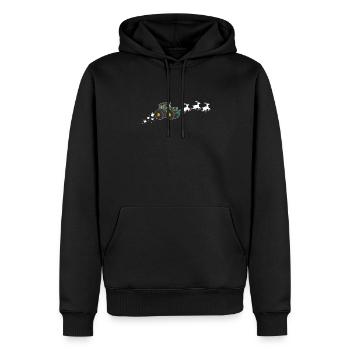 Traktor-Weihnachtsmann-Schlitten - Lustige - Männer Premium Bio Hoodie - Schwarz - Vorne - Nico (187cm)