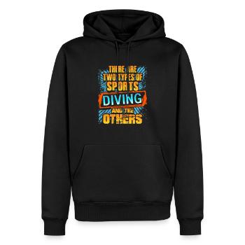 There Are Two Types Of Sports Diving & Others - Männer Premium Bio Hoodie - Schwarz - Vorne - Nico (187cm)