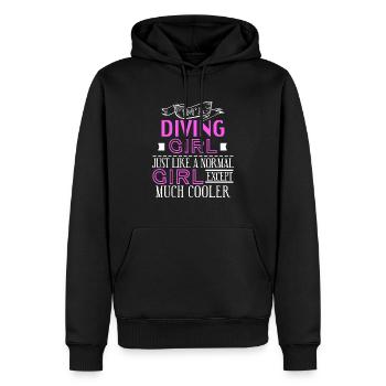 Je suis une fille de plongée tout comme une fille normale cool - Sweat à capuche Premium bio Homme - noir - Devant - Nico (187cm)