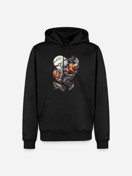 Halloween Lychan Trick Or Treat Party Skateboardin - Men’s Premium Organic Hoodie - black