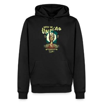 Watch For Undead Halloween Zombie Hand Spooky Scar - Men’s Premium Organic Hoodie - black - Front - Nico (187cm)