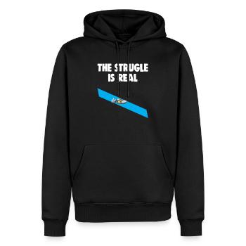 The Struggle Is Real Suez Canal Humor - Men’s Premium Organic Hoodie - black - Front - Nico (187cm)