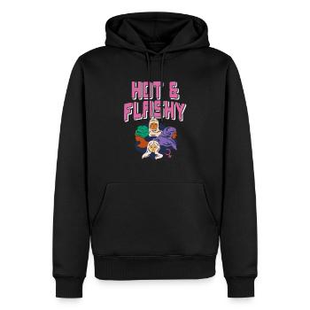 Hot & Flashy Awesome Retro T-Shirt pour elle - Sweat à capuche Premium bio Homme - noir - Devant - Nico (187cm)