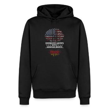 American Grown German Heritage - Men’s Premium Organic Hoodie - black - Front - Nico (187cm)