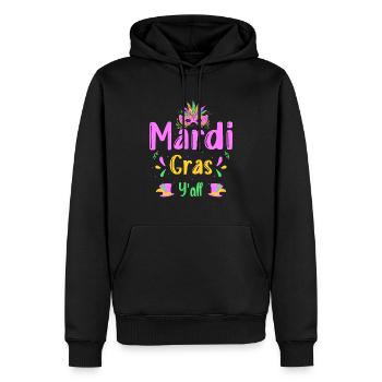 Mardi Gras Kostüm Mask - Männer Premium Bio Hoodie - Schwarz - Vorne - Nico (187cm)