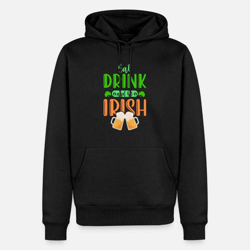 Irisch St. Patricks day - Männer Premium Bio Hoodie - Schwarz