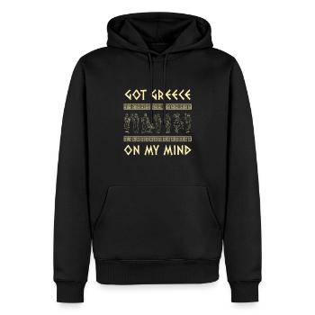 Antike Griechische Mythologie und Griechisches - Männer Premium Bio Hoodie - Schwarz - Vorne - Nico (187cm)