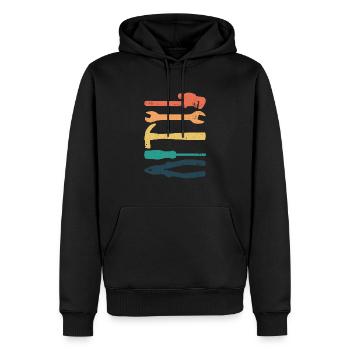 Zerspanungsmechaniker CNC Maschine Maschinenführer - Männer Premium Bio Hoodie - Schwarz - Vorne - Nico (187cm)
