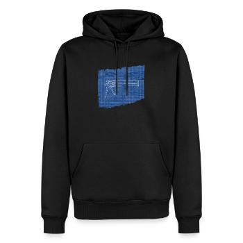 Zerspanungsmechaniker CNC Maschine Maschinenführer - Männer Premium Bio Hoodie - Schwarz - Vorne - Nico (187cm)
