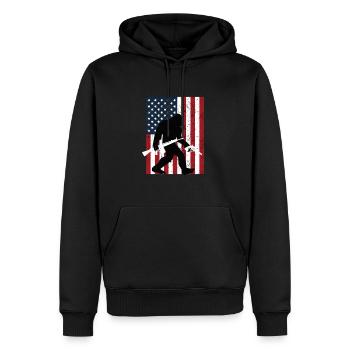Bigfoot 2nd Amendment Right to Bear Arms Gift - Men’s Premium Organic Hoodie - black - Front - Nico (187cm)