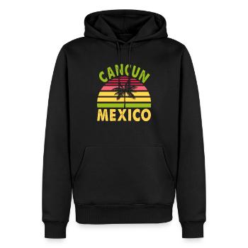 Cancun - Men’s Premium Organic Hoodie - black - Front - Nico (187cm)