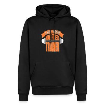 I Am Your Home Fitness Trainer Cool Retro Vintage - Männer Premium Bio Hoodie - Schwarz - Vorne - Nico (187cm)