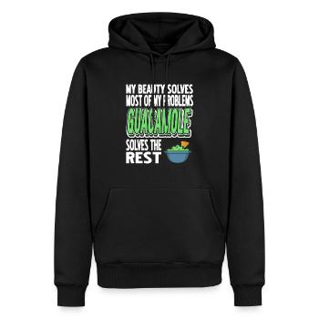 Guacamole résout le reste de mon problème drôle - Sweat à capuche Premium bio Homme - noir - Devant - Nico (187cm)