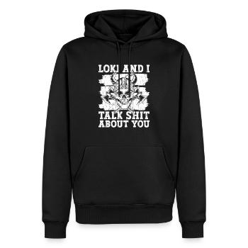Nordische Mythologie Loki Wikinger Nordisch Gott - Männer Premium Bio Hoodie - Schwarz - Vorne - Nico (187cm)