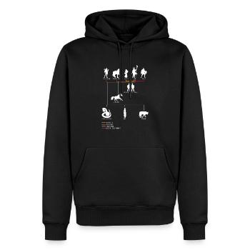 Loki Arbre généalogique Mythologie nordique Vikings - Sweat à capuche Premium bio Homme - noir - Devant - Nico (187cm)