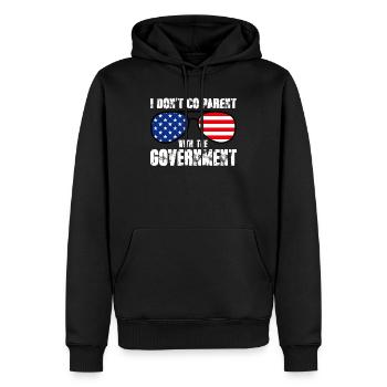 I Don't CoParent With The Government - Men’s Premium Organic Hoodie - black - Front - Nico (187cm)