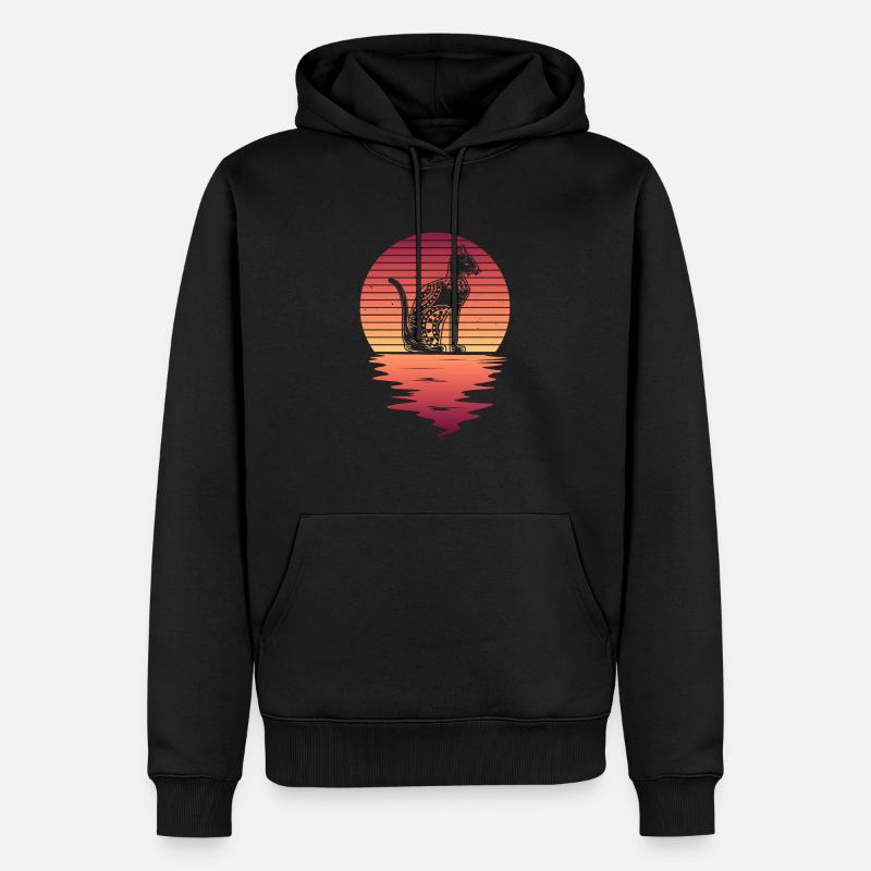 Chat Mythologie égyptienne Egypte ancienne - Sweat à capuche Premium bio Homme - noir
