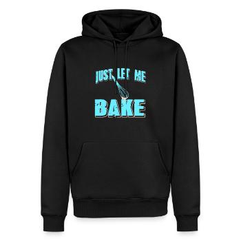 Just Let Me Bake Funny Retro Baker T-Shirt - Sweat à capuche Premium bio Homme - noir - Devant - Nico (187cm)