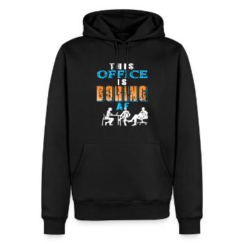 Ce bureau est ennuyeux AF Vintage Funny T-Shirt - Sweat à capuche Premium bio Homme - noir - Devant - Nico (187cm)