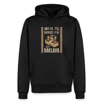 Griechische Mythologie und Griechisches Essen - Männer Premium Bio Hoodie - Schwarz - Vorne - Nico (187cm)