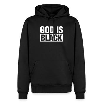 Yah Hebrew Israelite Tribes of Judah - Men’s Premium Organic Hoodie - black - Front - Nico (187cm)