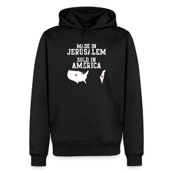 Hebrew Israelite Jerusalem - Men’s Premium Organic Hoodie - black - Front - Nico (187cm)