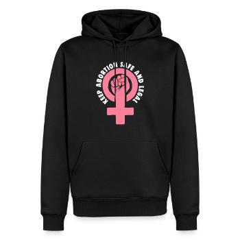 Keep Abortion Safe And Legal - Men’s Premium Organic Hoodie - black - Front - Nico (187cm)
